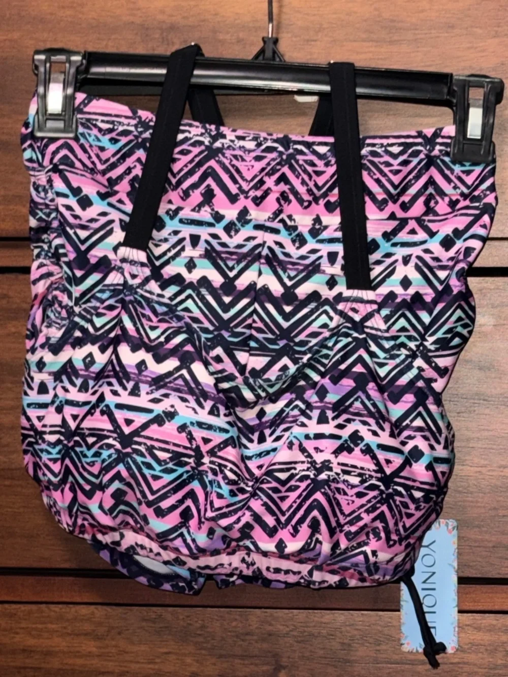 Purple Tribal Aztec Tankini Swimsuit